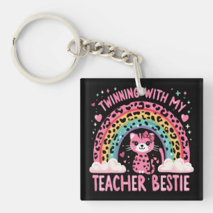 Porte-clés Jumelage avec mon professeur Bestie Amoureux des c