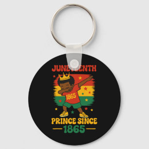 Porte-clés Juneteenth 1865 Groovy Prince Tout-Petit Dab Boy L