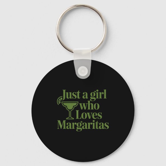 Porte-clés Just A Girl Who Loves Margaritas Funny Summer Vaca (Recto)
