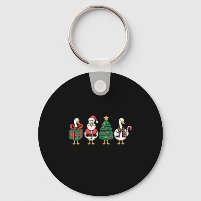 Porte-clés Just A Merry Goose Funny Christmas Silly Goose Xma (Recto)