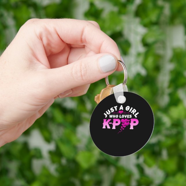 Porte-clés Just Girl Who Loves K-pop Finger Heart (main)