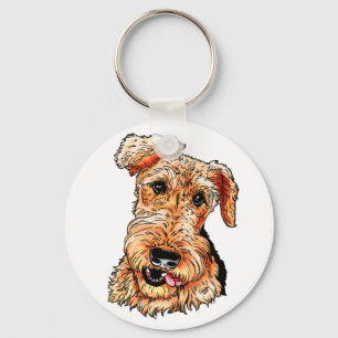 Porte-clés Juste Airedale Terrier