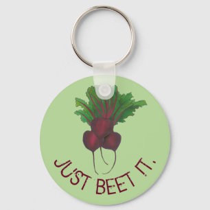 Porte-clés Juste Beet It Red Beets Veggie Bundener Vegan
