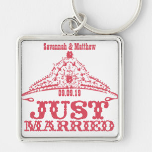Porte-clés Juste marié Princesse mariée Tiara Mariages
