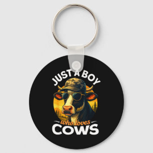 Porte-clés Juste Un Garçon Qui Aime Les Vaches Enfants Agricu