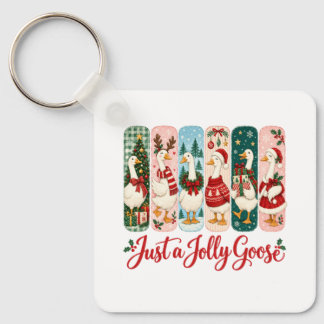 Porte-clés Juste un Noël d'oie joyeuse