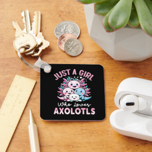 Porte-clés juste une fille qui aime Axolotls