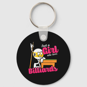 Porte-clés Juste Une Fille Qui Aime Billard Citation Pour Poo