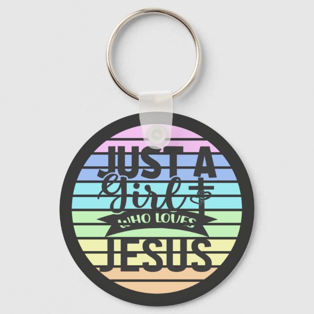 Porte-clés Juste une fille qui aime Jésus (Recto)