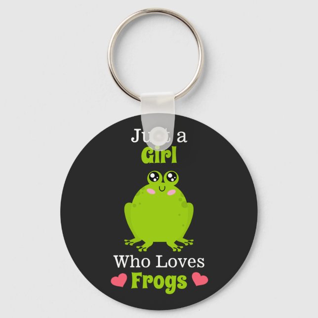 Porte-clés Juste Une Fille Qui Aime La Grenouille Lover (Recto)