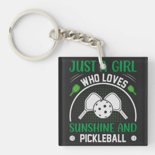 Porte-clés Juste Une Fille Qui Aime Le Soleil Et Le Picklebal