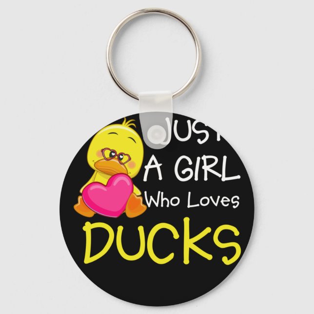 Porte-clés Juste une fille qui aime les canards - mignonne Am (Recto)