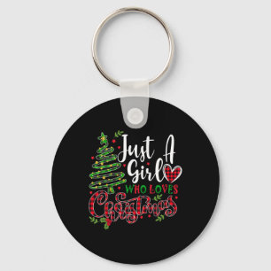Porte-clés Juste une fille qui aime Noël un cadeau pour XMAS