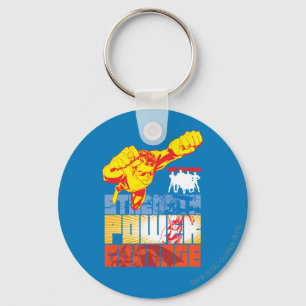 Porte-clés Justice League Strength. Le pouvoir. Courage. Cara