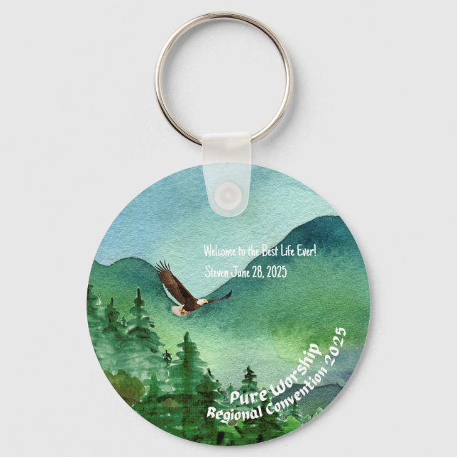 Porte-clés JW 2025 Convention Baptême Keepsaké cadeau (Recto)