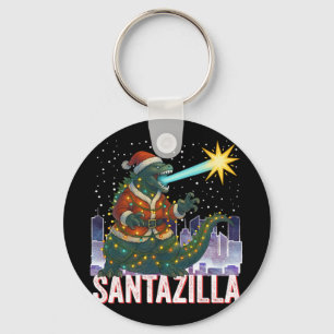 Porte-clés Kaiju Noël Santazilla Monstre Japonais Dinosaure