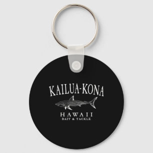 Porte-clés Kailua - Kona Hawaii Vintage Requin Art Blanc