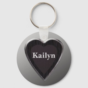 Porte-clés Kailyn Personalized Heart Keychain par 369MyName