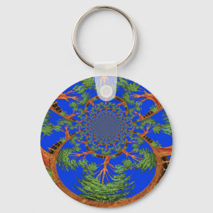Porte-clés Kaleidoscope Acacia Arbre Art Imprimer/Graphique