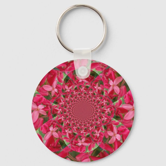 Porte-clés Kaleidoscope de Crimson : Blood Milkweed Flower Ar (Recto)