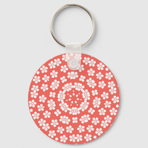 Porte-clés kaléidoscope de fleurs