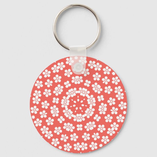 Porte-clés kaléidoscope de fleurs (Recto)
