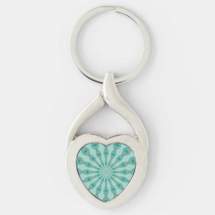Porte-clés Kaleidoscope de vert Yukka et nuances de rose