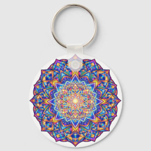 Porte-clés Kaleidoscope Mandala Radiante – Harmonie des Coule