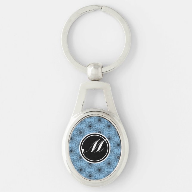 Porte-clés Kaléidoscope placide d'étoile bleue (Devant)