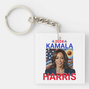 Porte-clés Kamala Harris 2024 Rouge, Blanc et Bleu