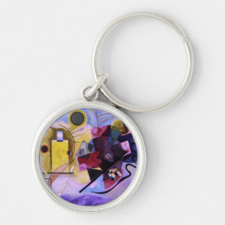Porte-clés Kandinsky, jaune-rouge-bleu.