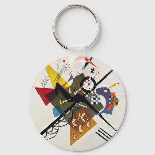 Porte-clés Kandinsky Sur Blanc Deux Peintures Abstraites