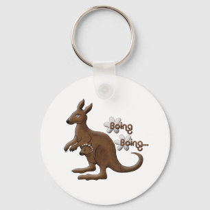 Porte-clés Kangaroo and Baby Kangaroo in Pouch Keychains