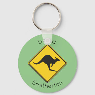 Porte-clés Kangaroo Warning Sign Keychain Gift Australia