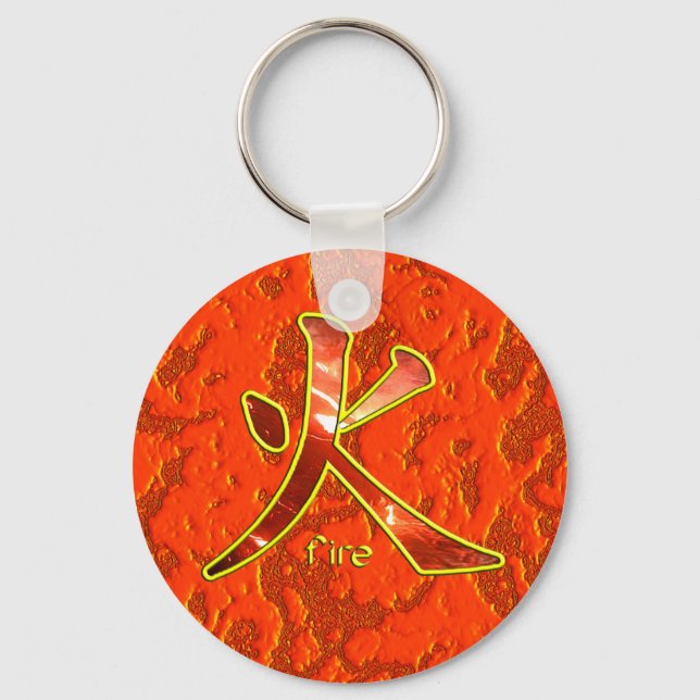 Porte-clés Kanji : Feu - Porte - clé (Recto)
