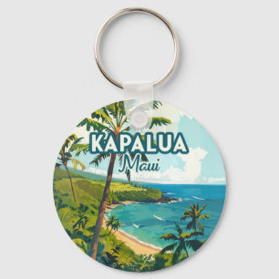 Porte-clés Kapalua Maui Hawaii Bay Beach Vacances Rétro