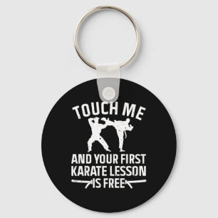 Porte-clés Karate cool Art Pour Hommes Femmes Karate Black Be