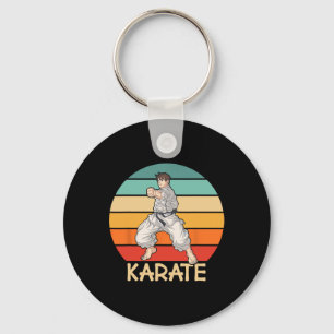 Porte-clés Karate Cool Karatéka Fait un Coup de Poing en Kara
