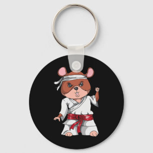 Porte-clés Karate Hamster Kickboxing Martial Art Jiu Jitsu Fa