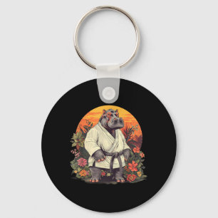 Porte-clés Karate Hippo Animal MMA Taekwondo Arts Martiaux