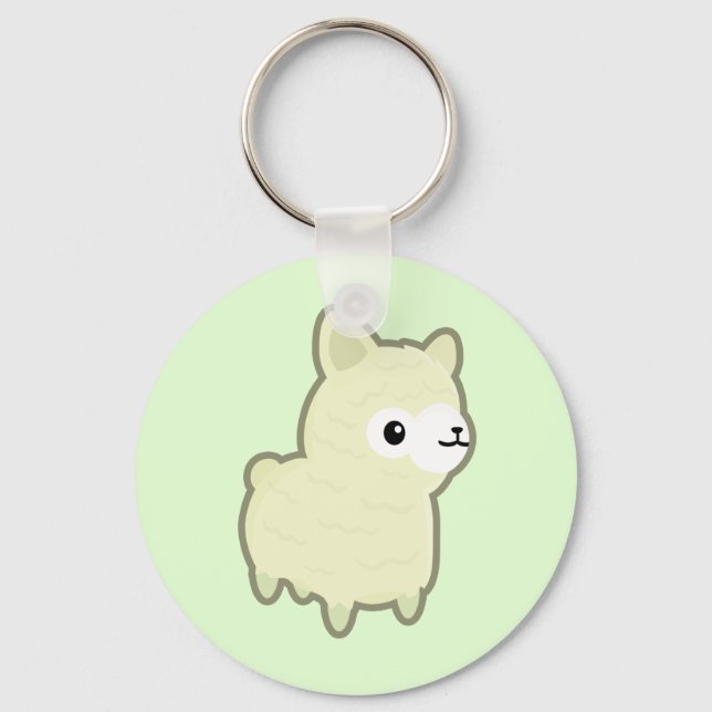Porte-clés Kawaii alpaca (Recto)