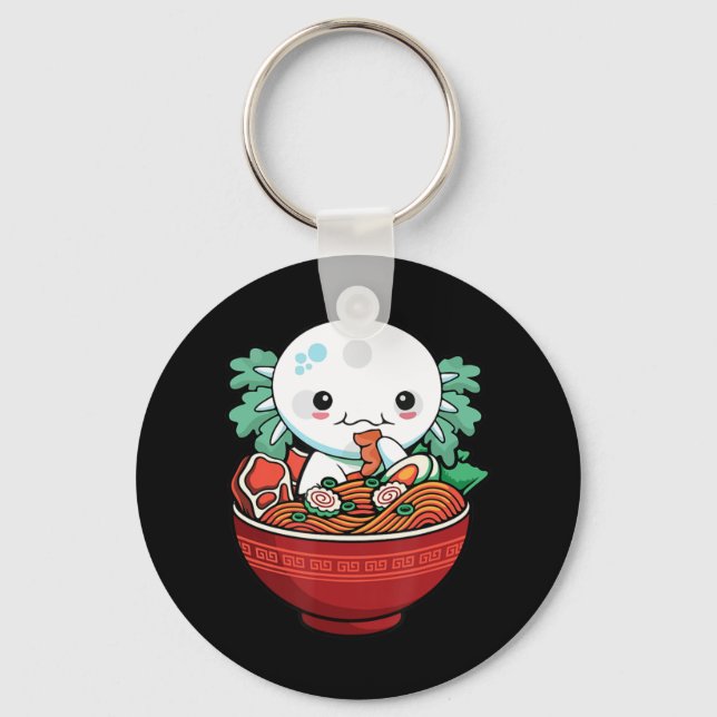 Porte-clés Kawaii Axolotl Ramen Ado japonais Anime Lover Gir (Recto)