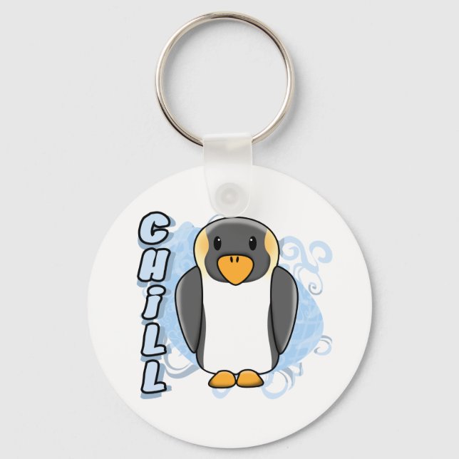 Porte-clés Kawaii Chill Penguin Porte - clé (Recto)