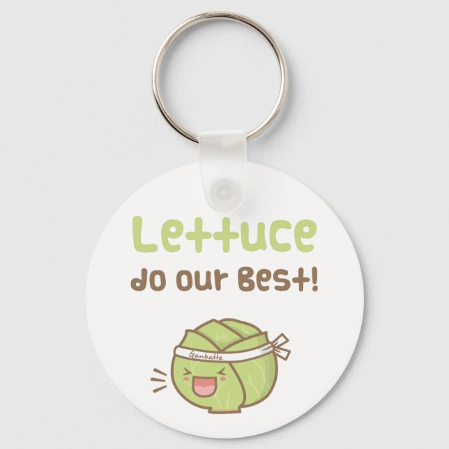 Porte-clés Kawaii Cute Lettuce Faites Notre Meilleur Humour D (Recto)