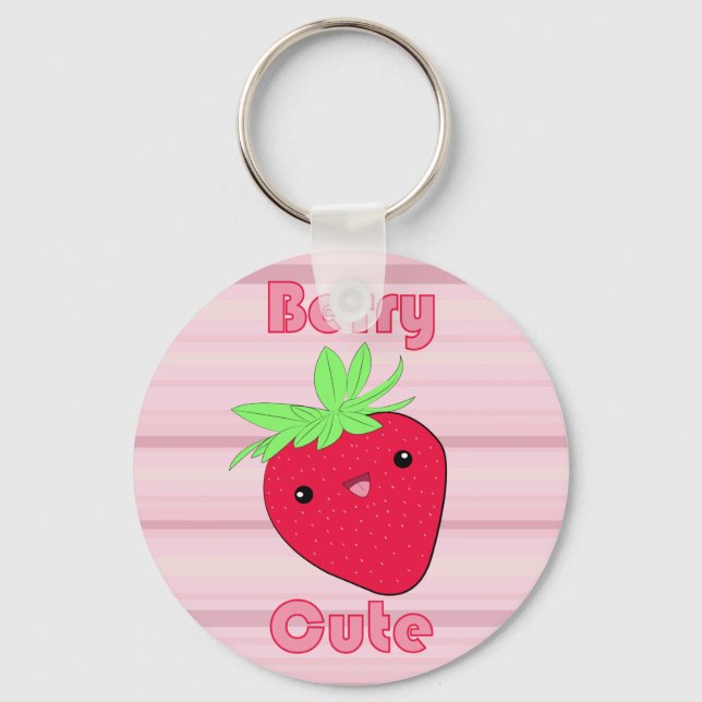 Porte-clés Kawaii Fraise Berry porte - clé mou (Recto)