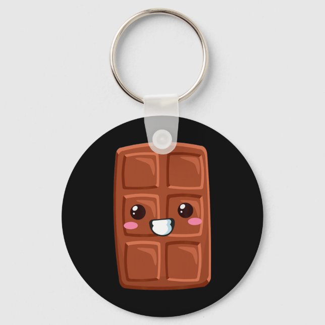 Porte-clés Kawaii Halloween Groupe Costume Party S'mores Choc (Recto)