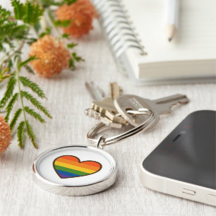 Porte-clés Kawaii LGBTQ+ Pride Coeur