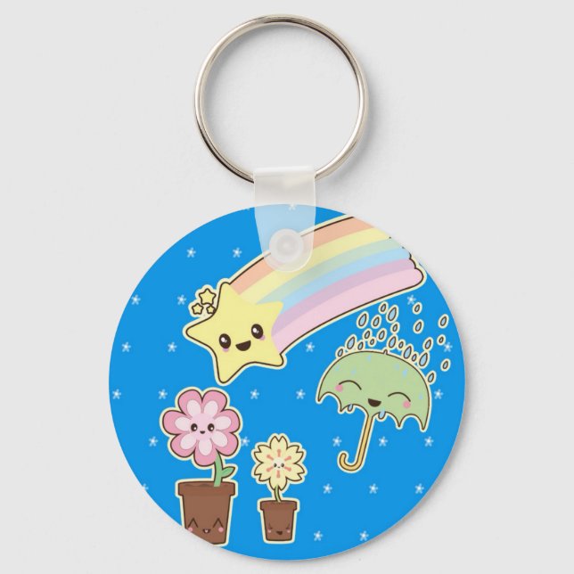 Porte-clés Kawaii météo arc-en-ciel motif si mignon (Recto)