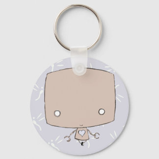 Porte-clés Kawaii Robot (tirage de lucioles violettes)