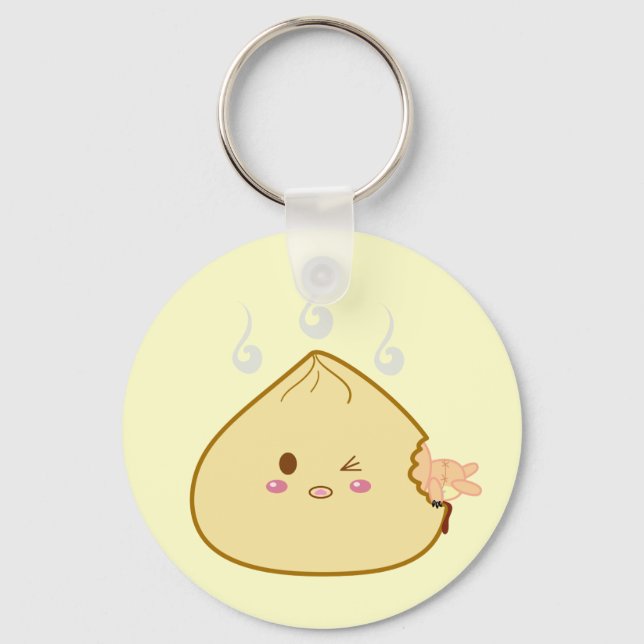 Porte-clés Kawaii "SioPao" Meatbun Attaque (Recto)